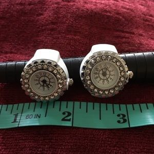 Beautiful and trendy white ring watch stretch band